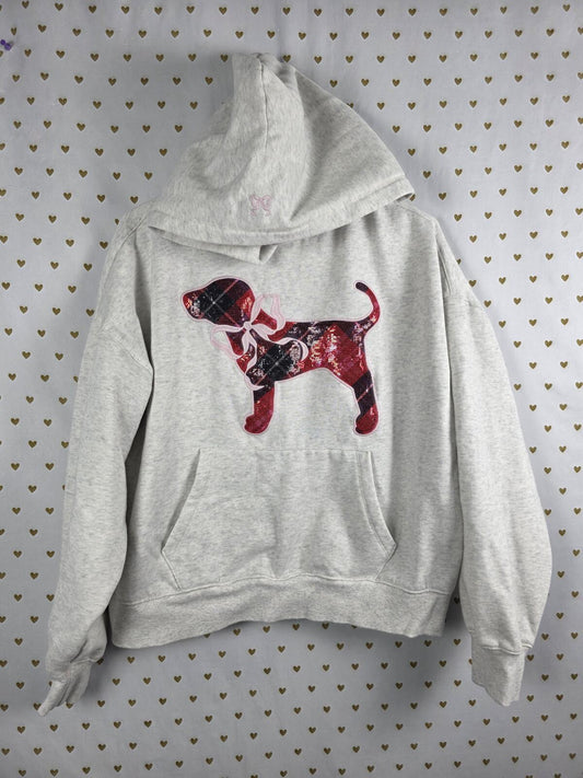 Victorias Secret Pink x LOVESHACKFANCY Bling Puppy Oversized Campus Hoodie MED