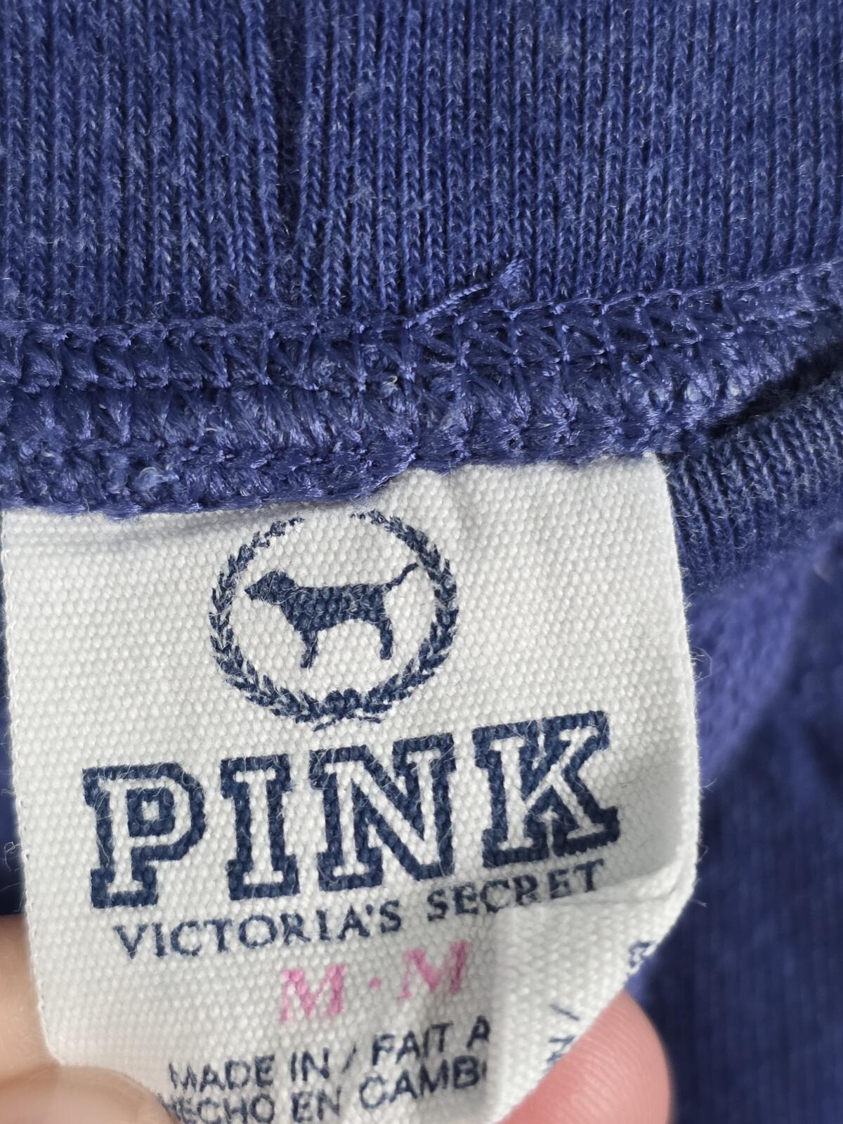 Victorias Secret PINK VINTAGE Y2k LOVE 86 Blue MEDIUM Capri Joggers Sweats
