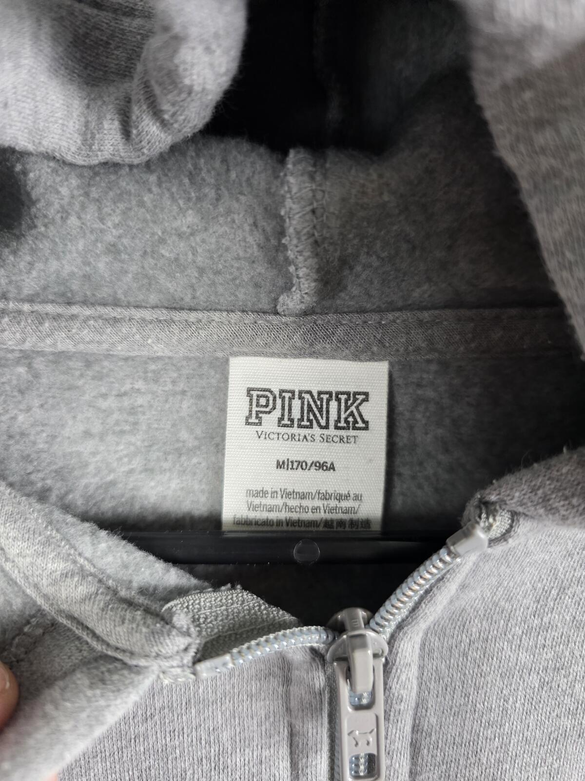 Victorias Secret Pink BLING SET 2pc Hoodie Sweats ZEBRA SEQUINED MEDIUM Outfit