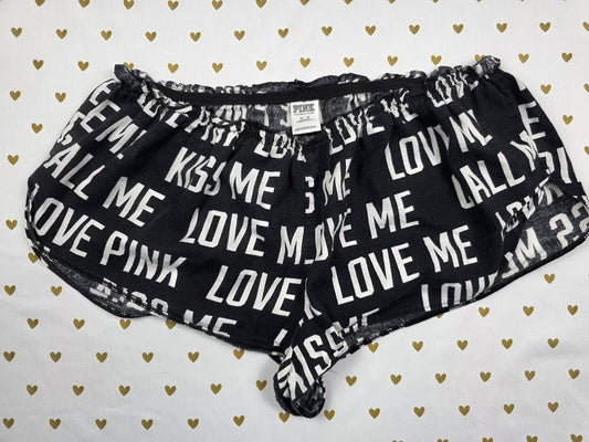 Victorias Secret PINK SUPER SHORT Flutter MED Sleep Shorts Boxers Pajama Bottoms