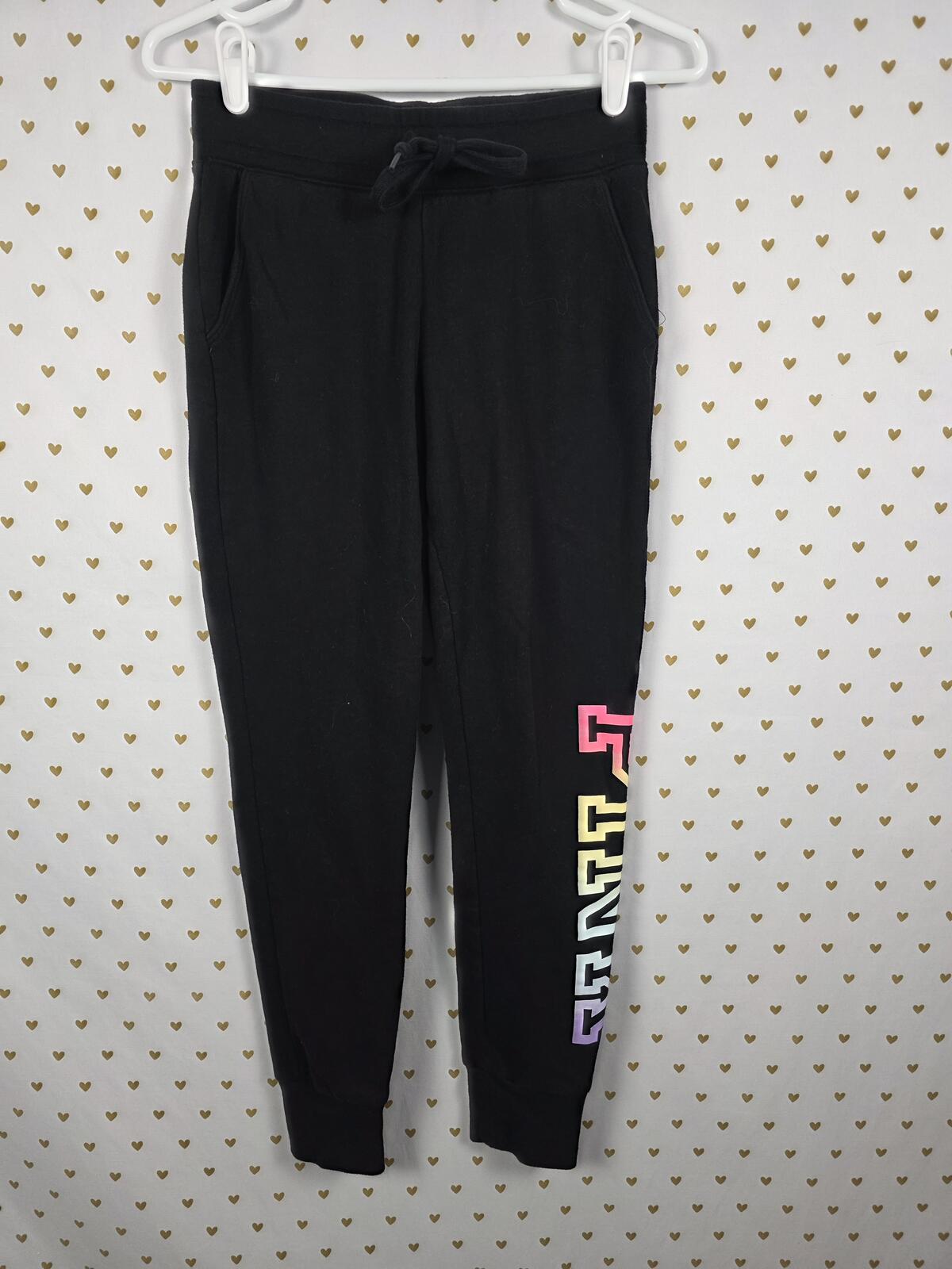 Victorias Secret Pink RAINBOW Gradient Logo SET 2pc Hoodie Sweats XS Sweatpants