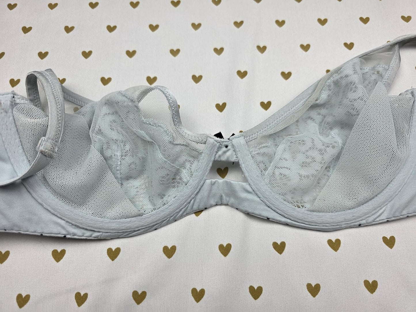 Victoria's Secret Body By Victoria POLKA DOT Unlined Demi Balconette Bra 34D