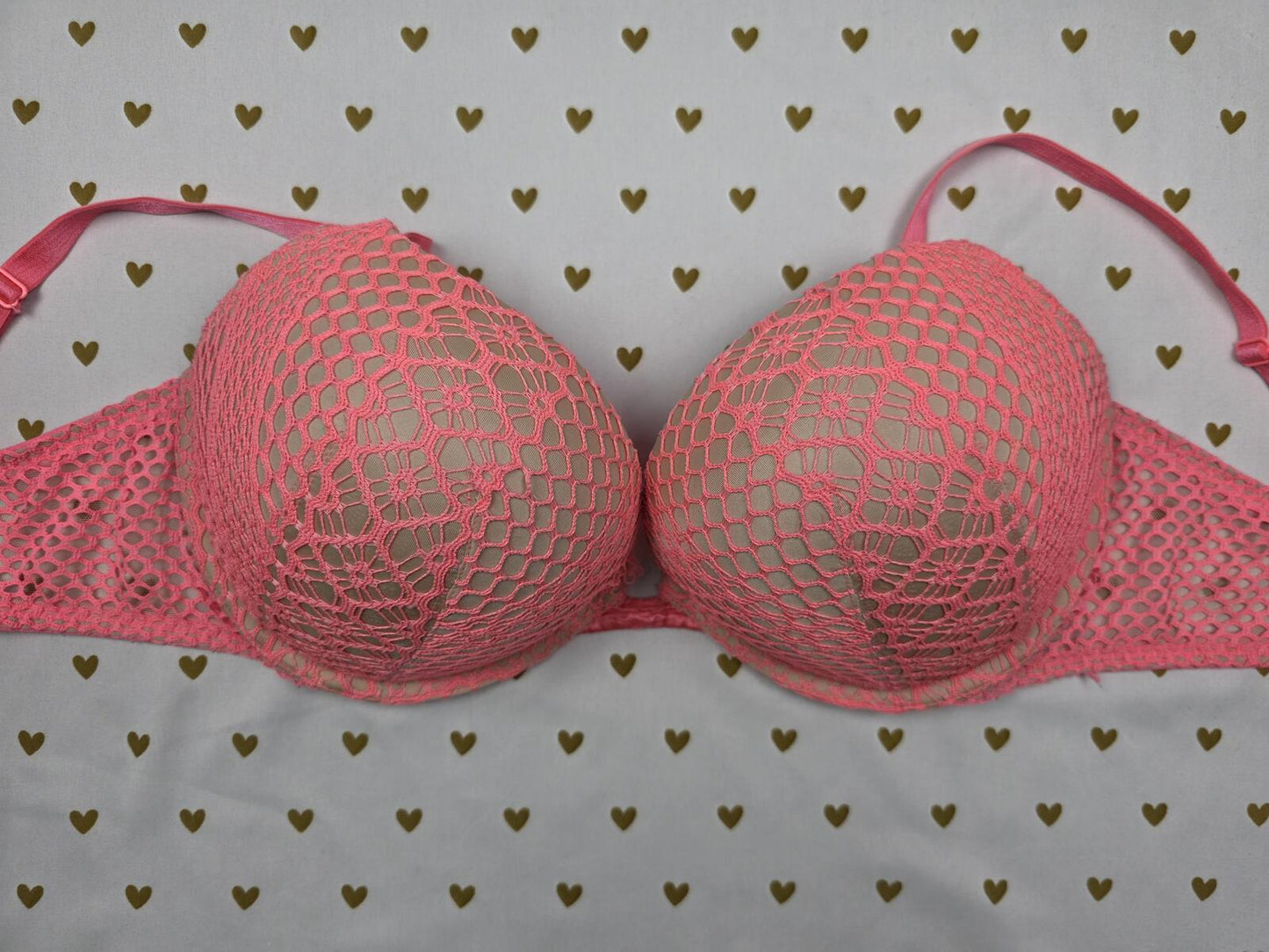 Victorias Secret BOMBSHELL PLUNGE Neon Add 2 Sizes BRA 36D Mesh