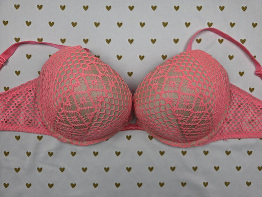 Victorias Secret BOMBSHELL PLUNGE Neon Add 2 Sizes BRA 36D Mesh