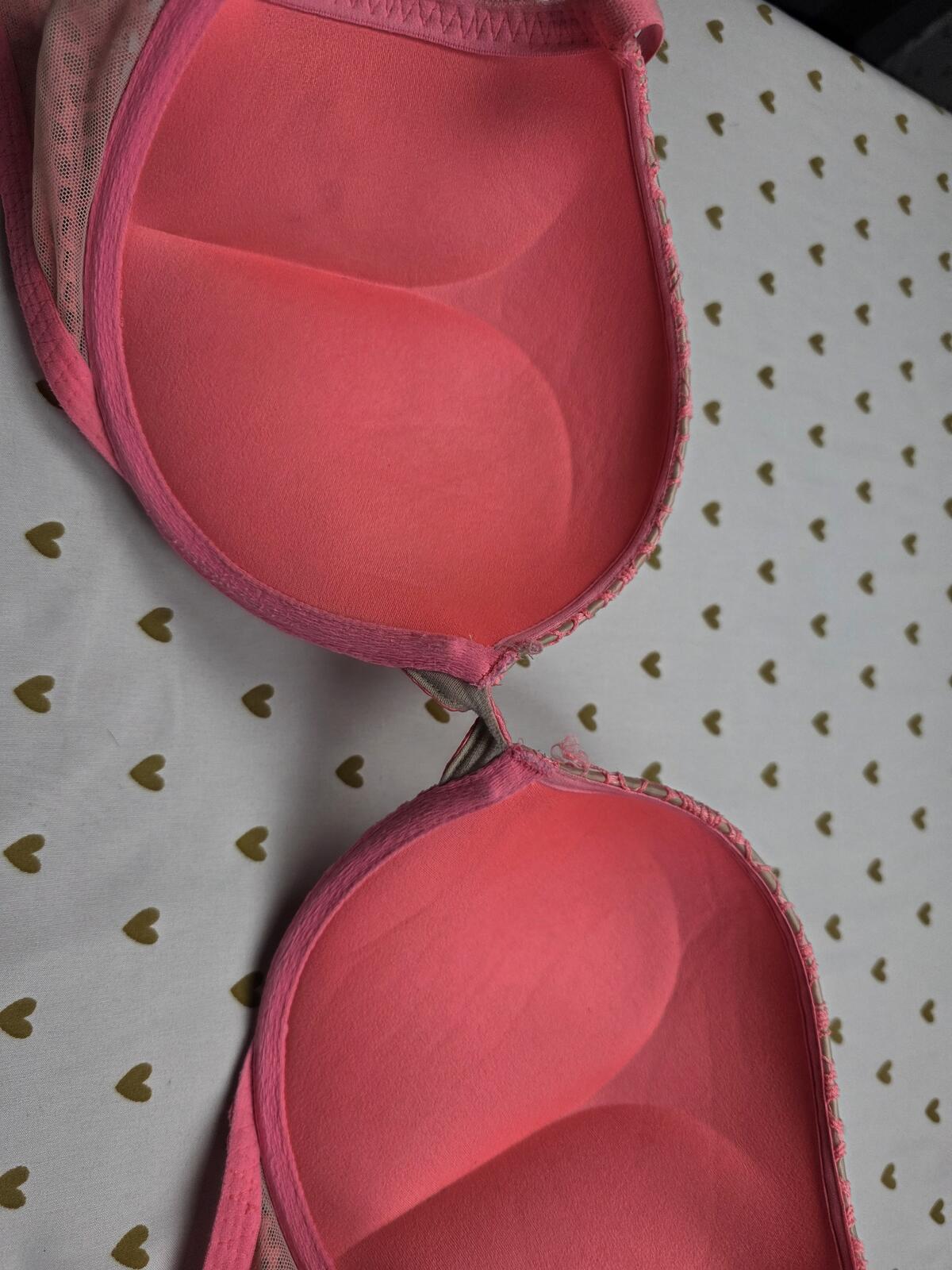 Victorias Secret BOMBSHELL PLUNGE Neon Add 2 Sizes BRA 36D Mesh