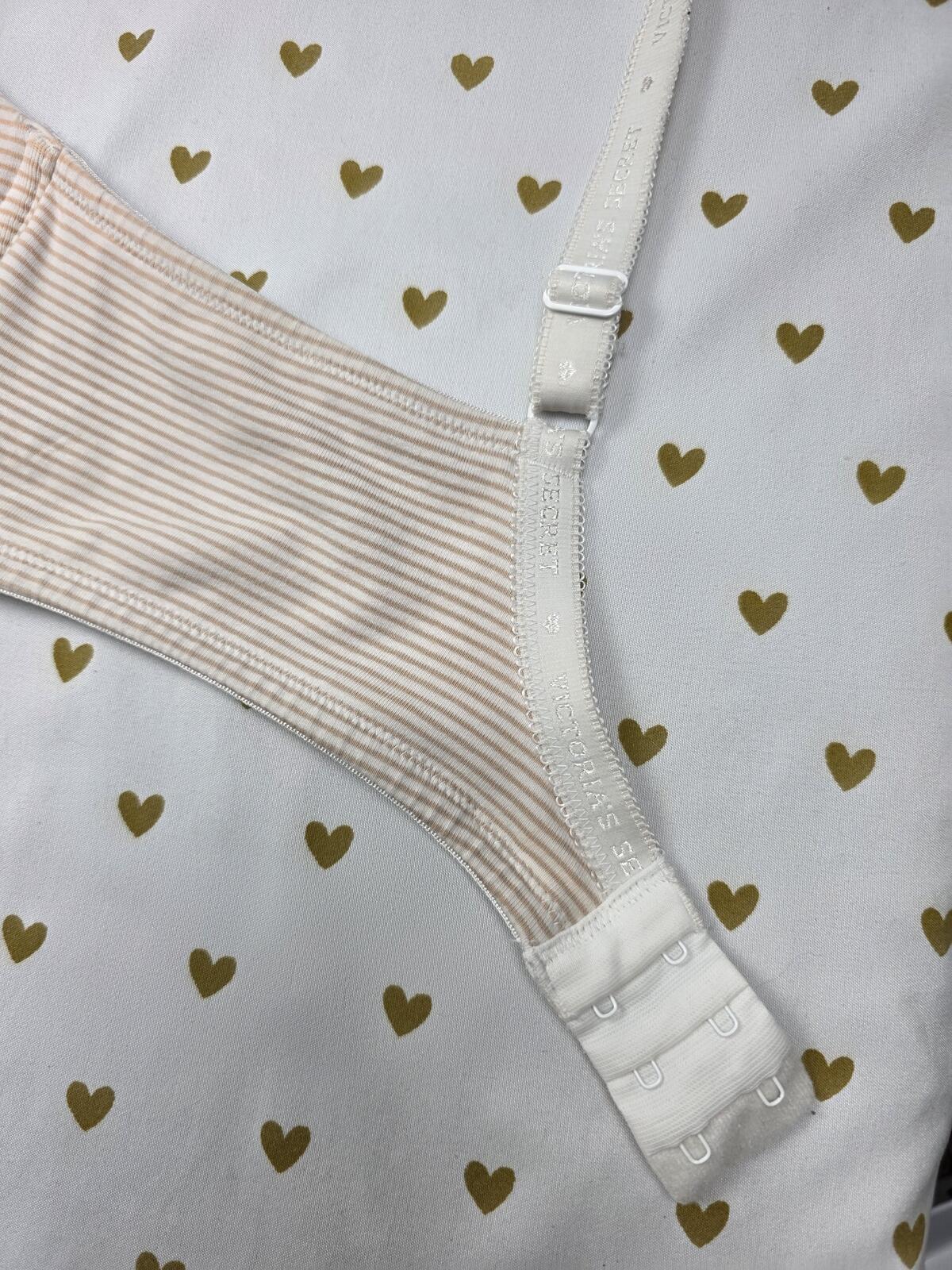 Victorias Secret Striped COTTON 38DD Striped Perfect Coverage Bra