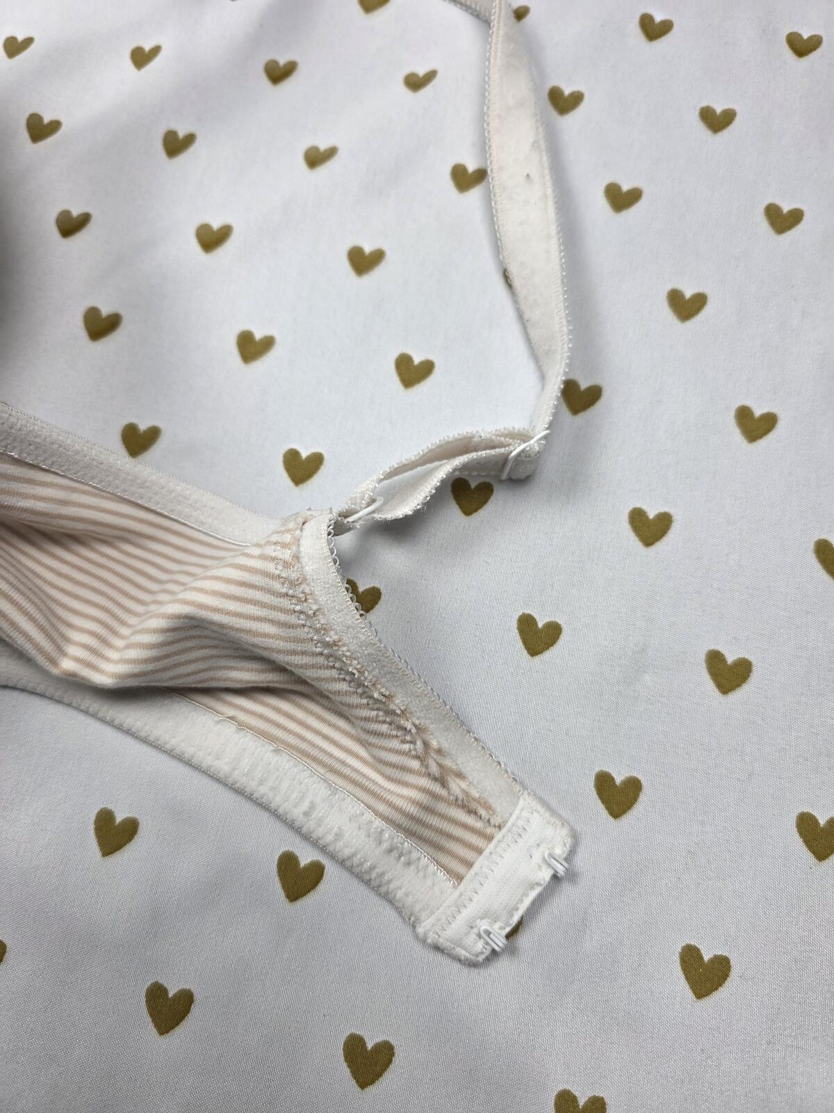 Victorias Secret Striped COTTON 38DD Striped Perfect Coverage Bra