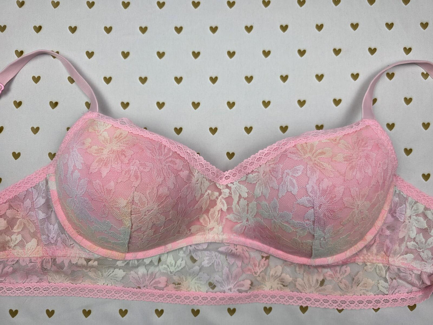 Victorias Secret PINK Cute Lace Strappy Bralette XXL 2XL Bra top