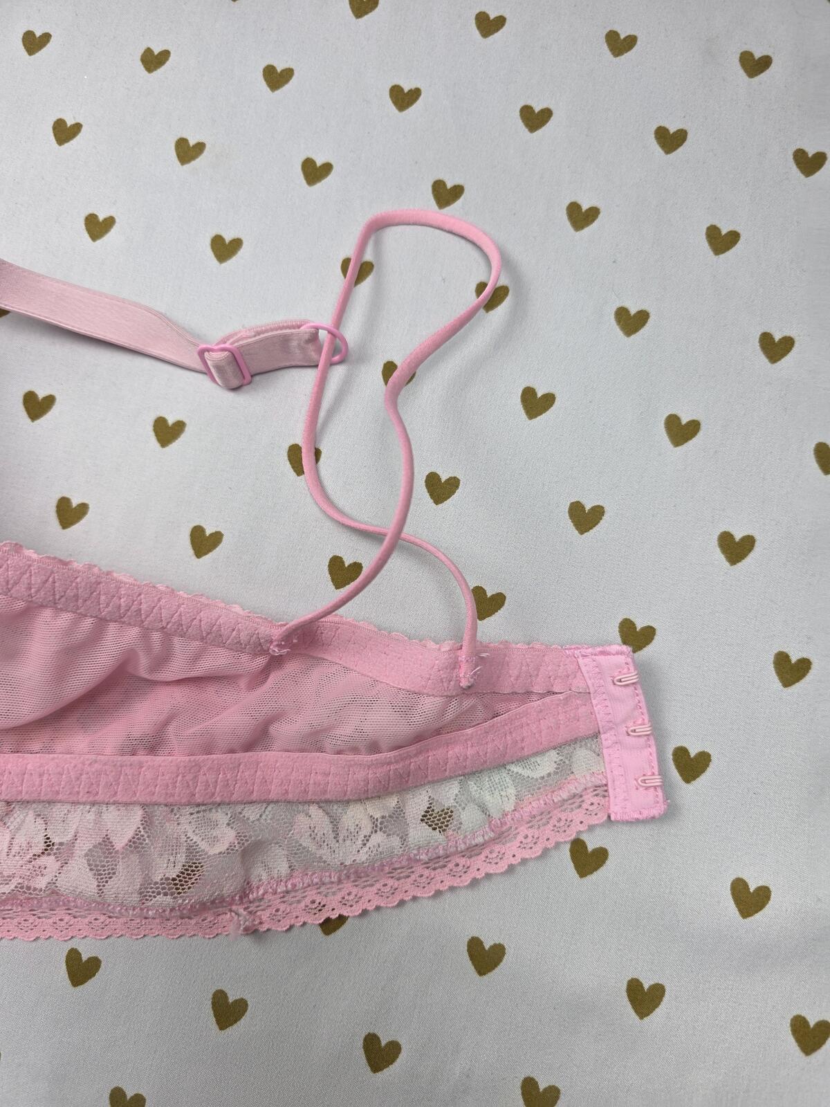 Victorias Secret PINK Cute Lace Strappy Bralette XXL 2XL Bra top