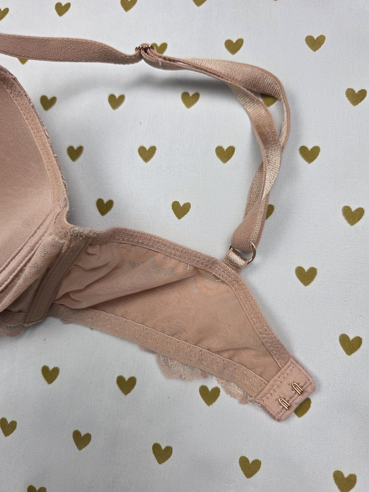 Victorias Secret Beige Dream Angels Padded No Wire Wireless Bra 34C