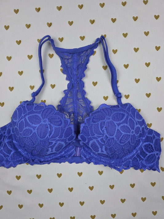 Victorias Secret PINK Front Close Racerback Lace 34A Date Bra