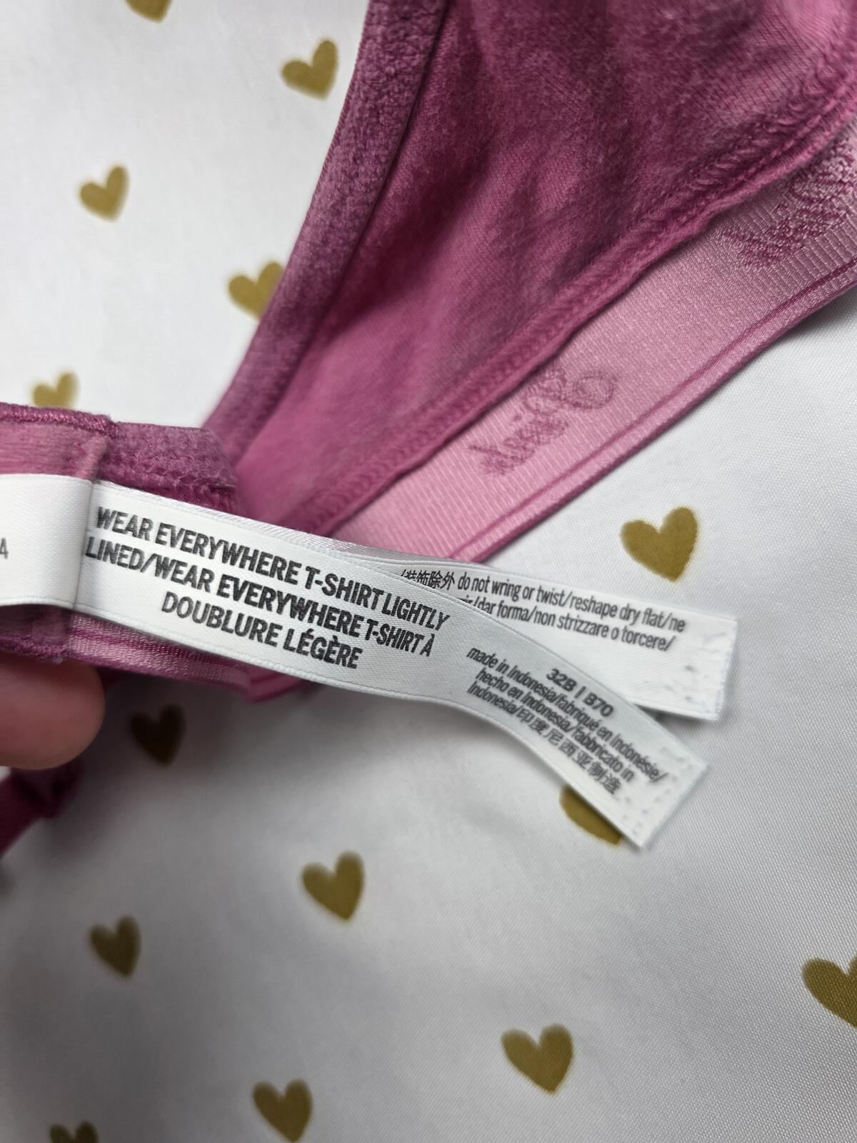 Victorias Secret PINK Cherries 32B Wear Everywhere T shirt bra