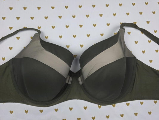 Victoria's Secret Green BODY BY VICTORIA Lined Demi Balconette bra 38DD
