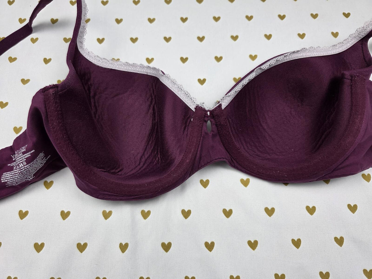 Victoria's Secret Maroon Lined Demi BODY BY VICTORIA bra 36C