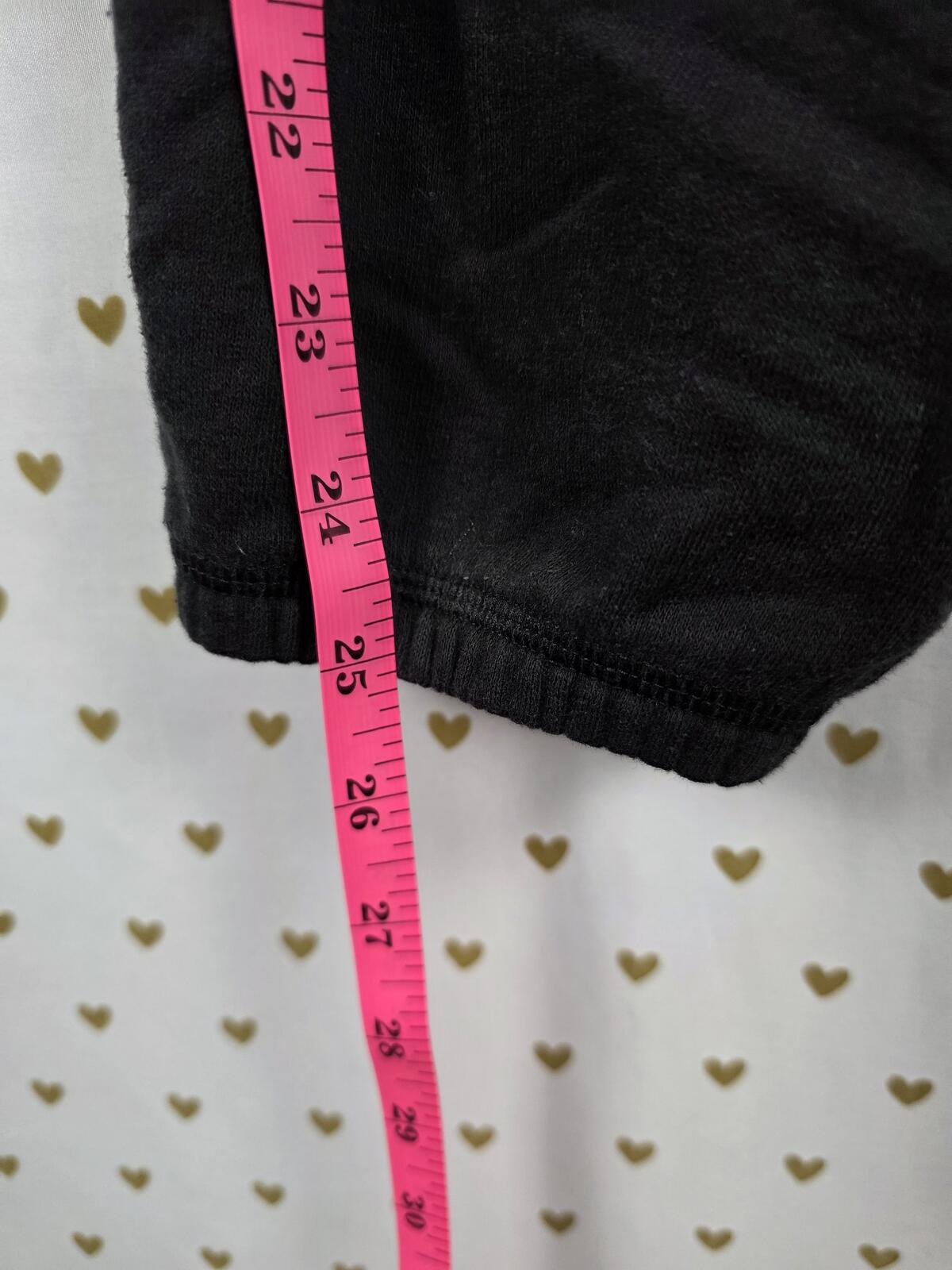 Victorias Secret PINK  BLING STUDDED Vintage Logo Sweats Black Medium