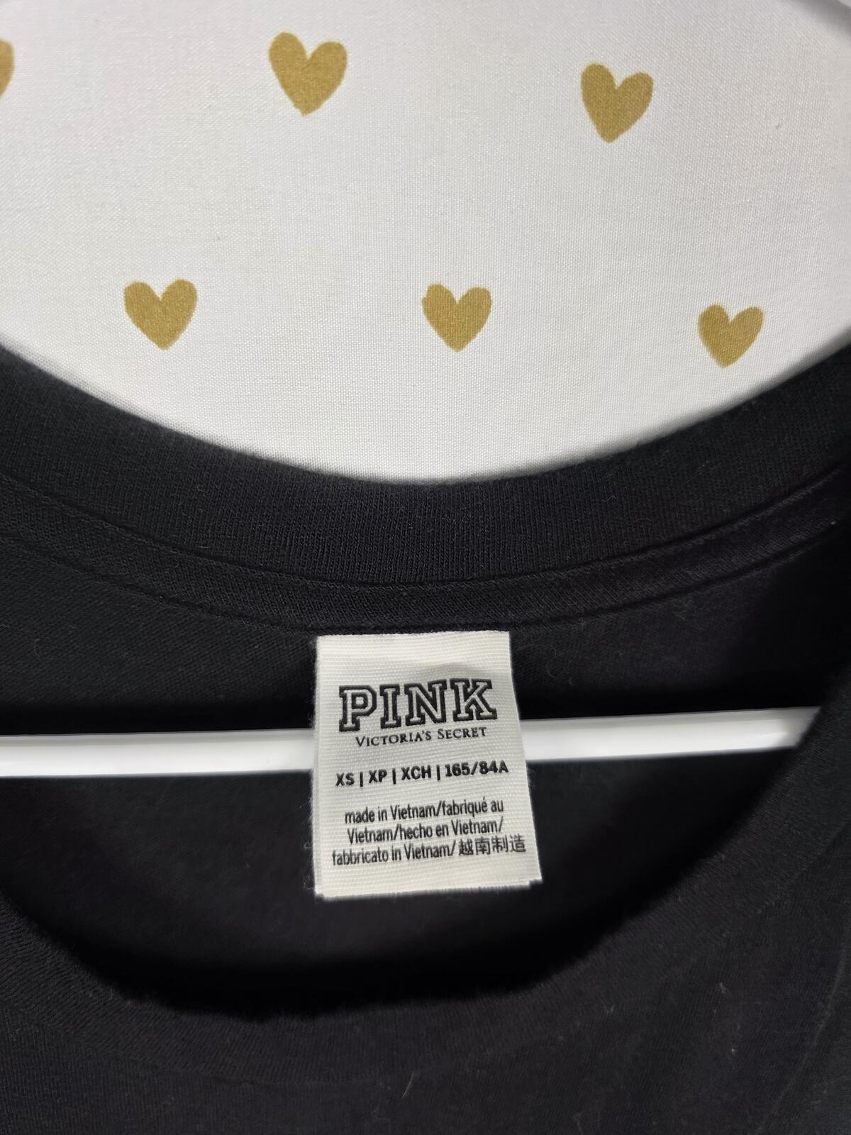 Victorias Secret PINK BLING USA AMerica MERICA Tank Top Black XS