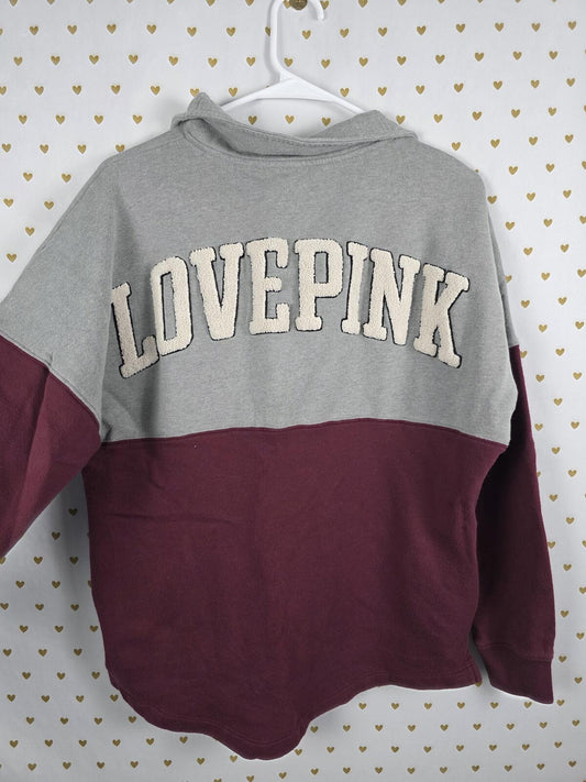 Victorias Secret Pink Quarter Zip colorblock sweater Patchwork XS
