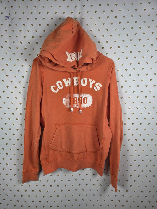 Victorias Secret Pink VINTAGE y2k Cowboys Hooded Pullover Sweater Jacket LARGE