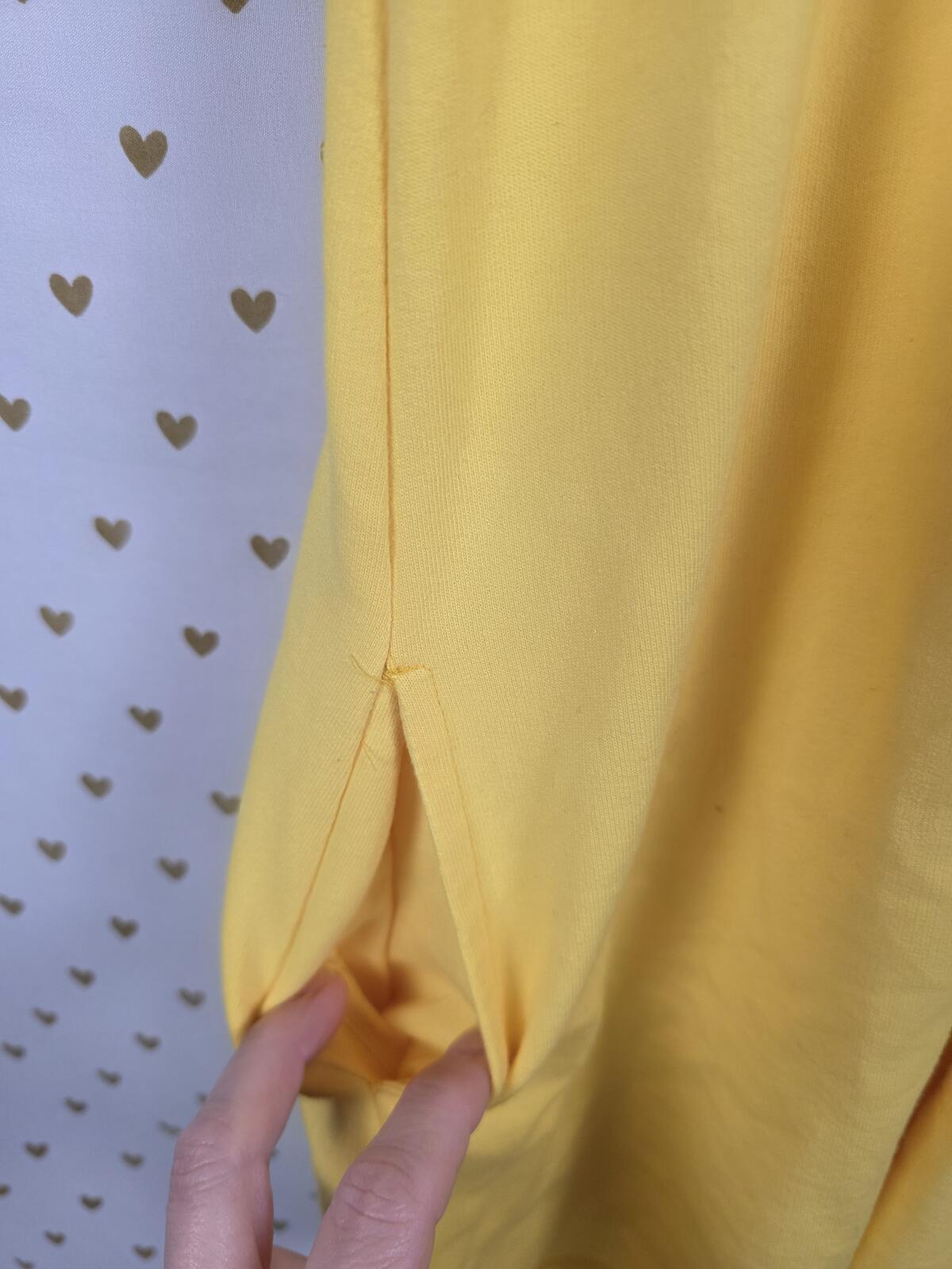 Victorias Secret PINK NEW NWT Terry UNIVERSITY Vintage HTF Dress V Neck yellow M