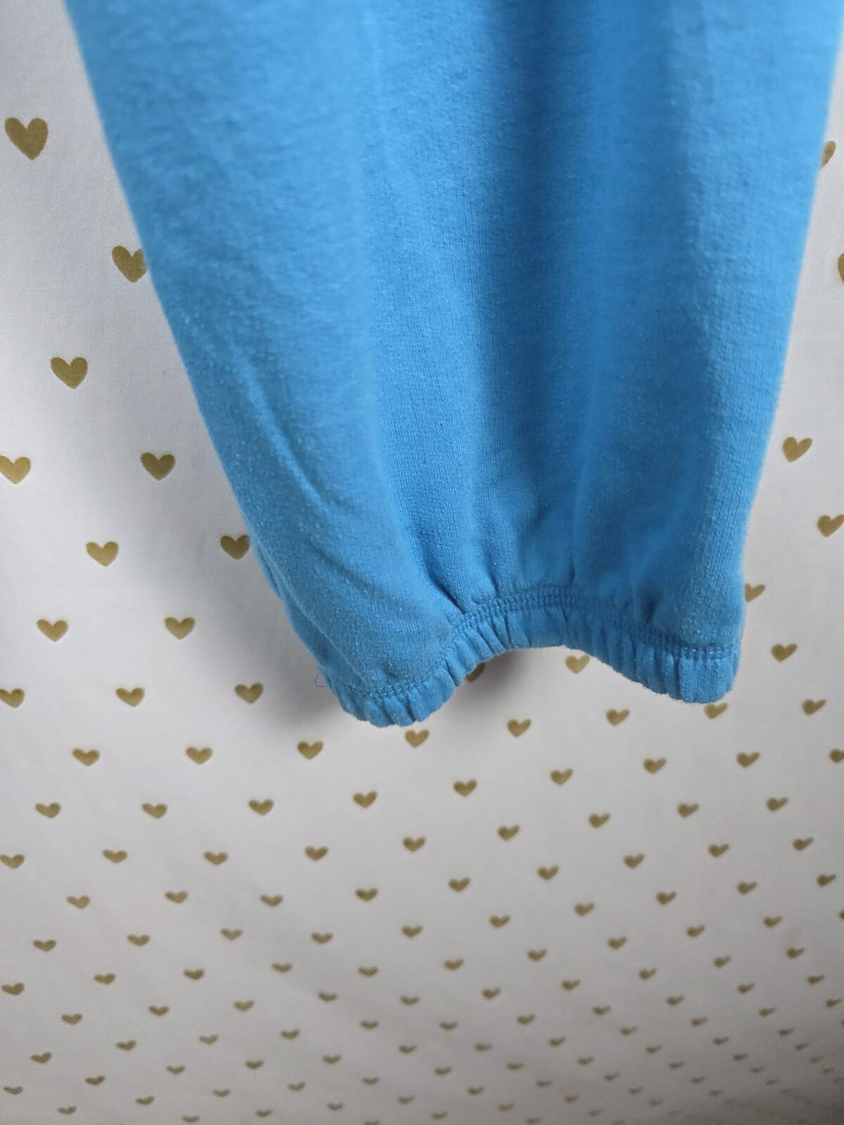 Victorias Secret PINK Logo butt Heart Sweats Sweatpants Blue Vintage Large
