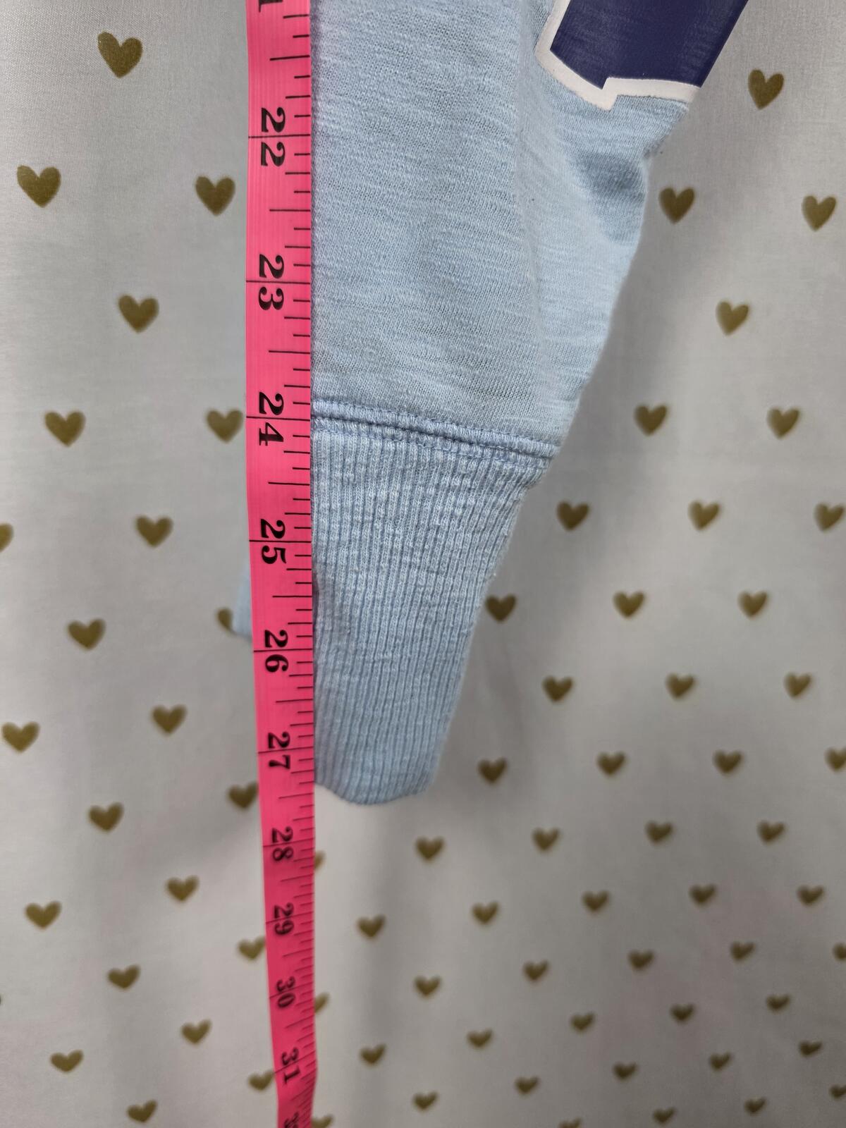 Victorias Secret PINK LOVE Blue Medium Tapered Joggers Sweats Sweatpants