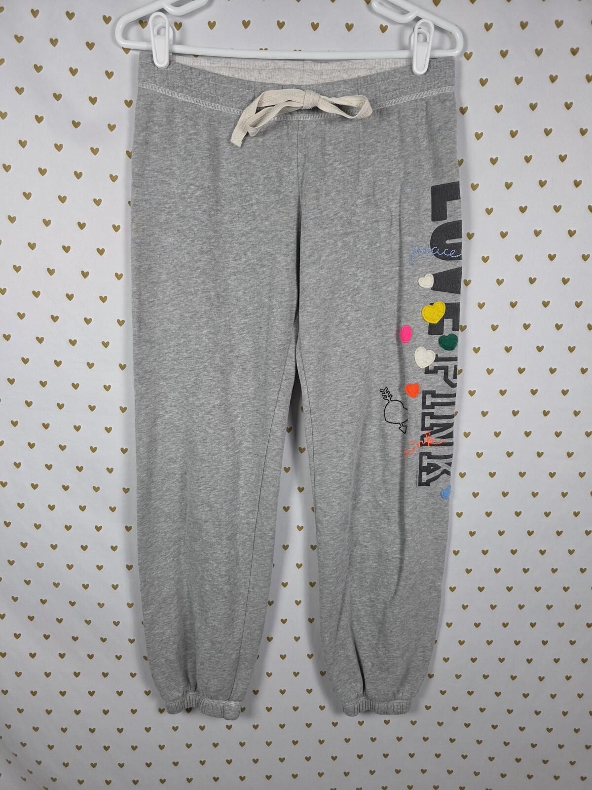 Victorias Secret PINK VINTAGE y2k Sweats Sweatpants LOVE Embroidered XS
