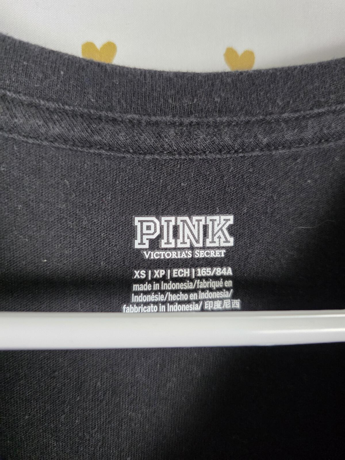 Victorias Secret PINK Tee Shirt Bike Shorts SET 2pc Outfit Rainbow Logo XS