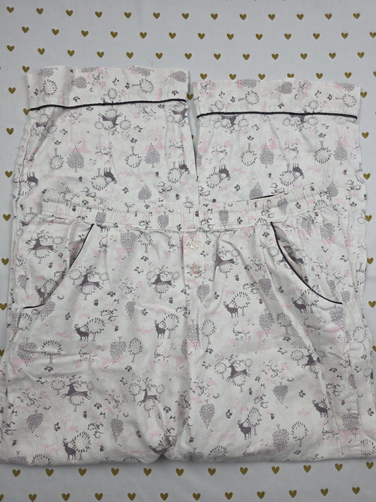 Victorias Secret Pajama Sleep Pants DEER PJ Bottoms Soft Comfy  Small Pockets