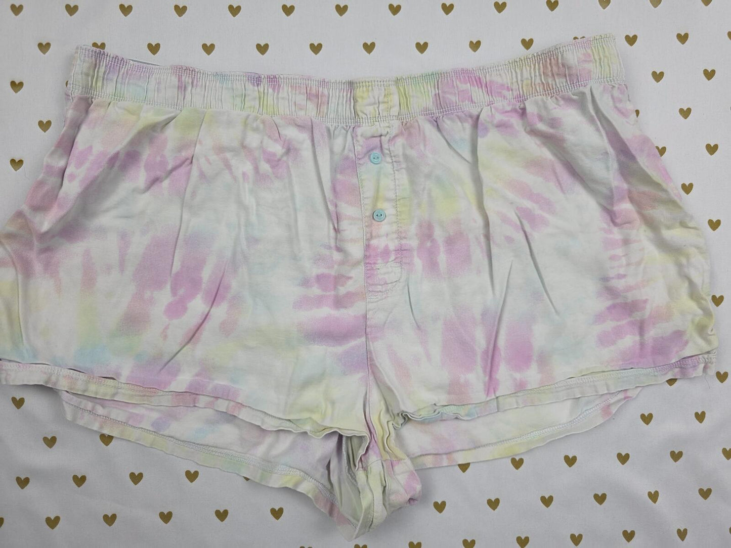 Victorias Secret PINK Large Tye Dye Sleep Shorts Boxers Pajama Bottoms