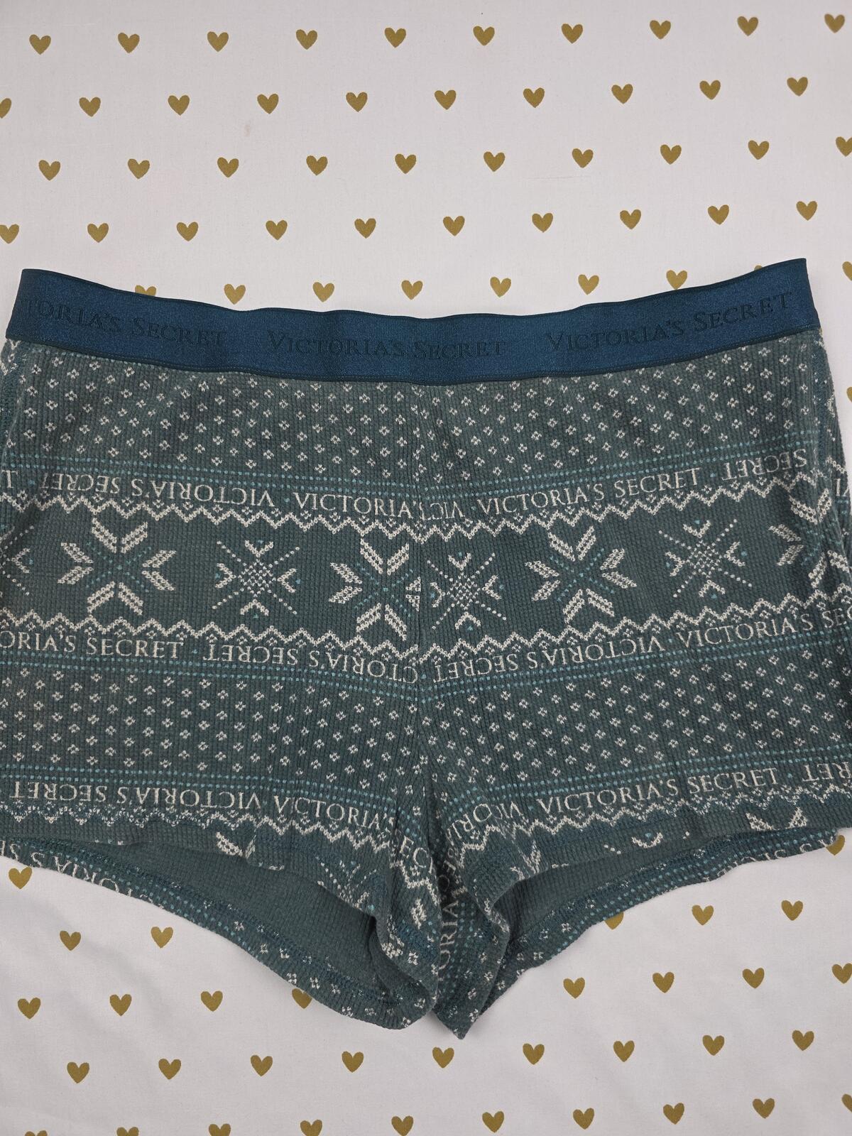 Victorias Secret Waffle Knit medium Sleep Shorts Boxers Pajama Bottoms