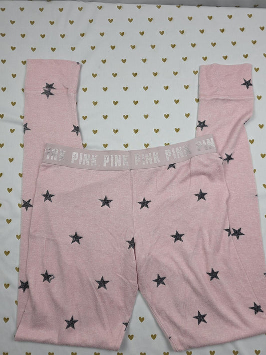 Victorias Secret PINK Waffle Knit Sleep Pants Tapered Stars Pajama PJ Bottoms xs