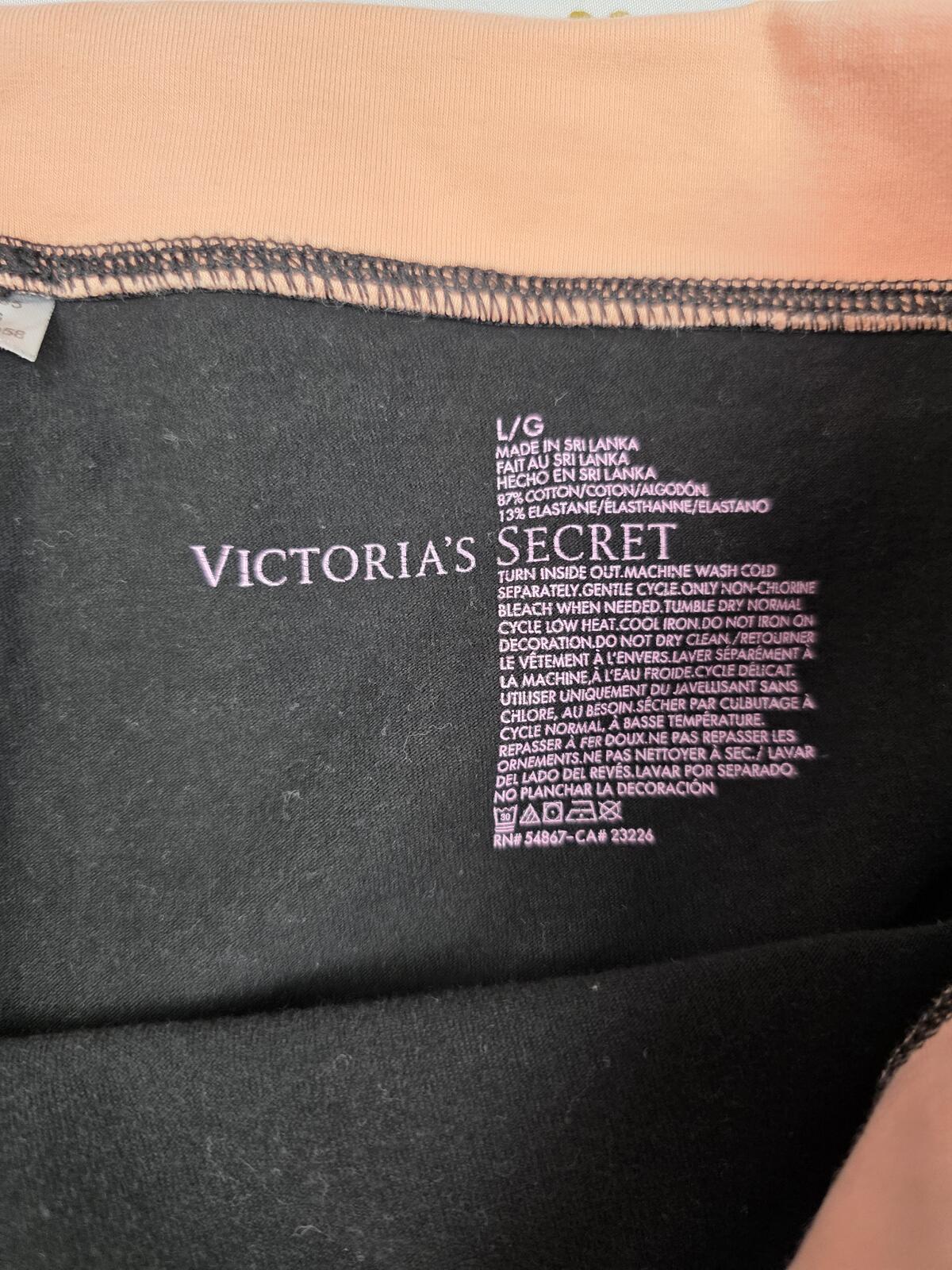 Victorias Secret Vintage FOLDOVER Yoga Pants Capri  MEDIUM logo Y2k LARGE