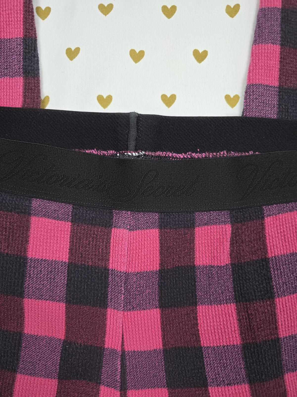 Victorias Secret Waffle Knit Plaid Check Buffalo Sleep Pants Pajama Bottoms MED