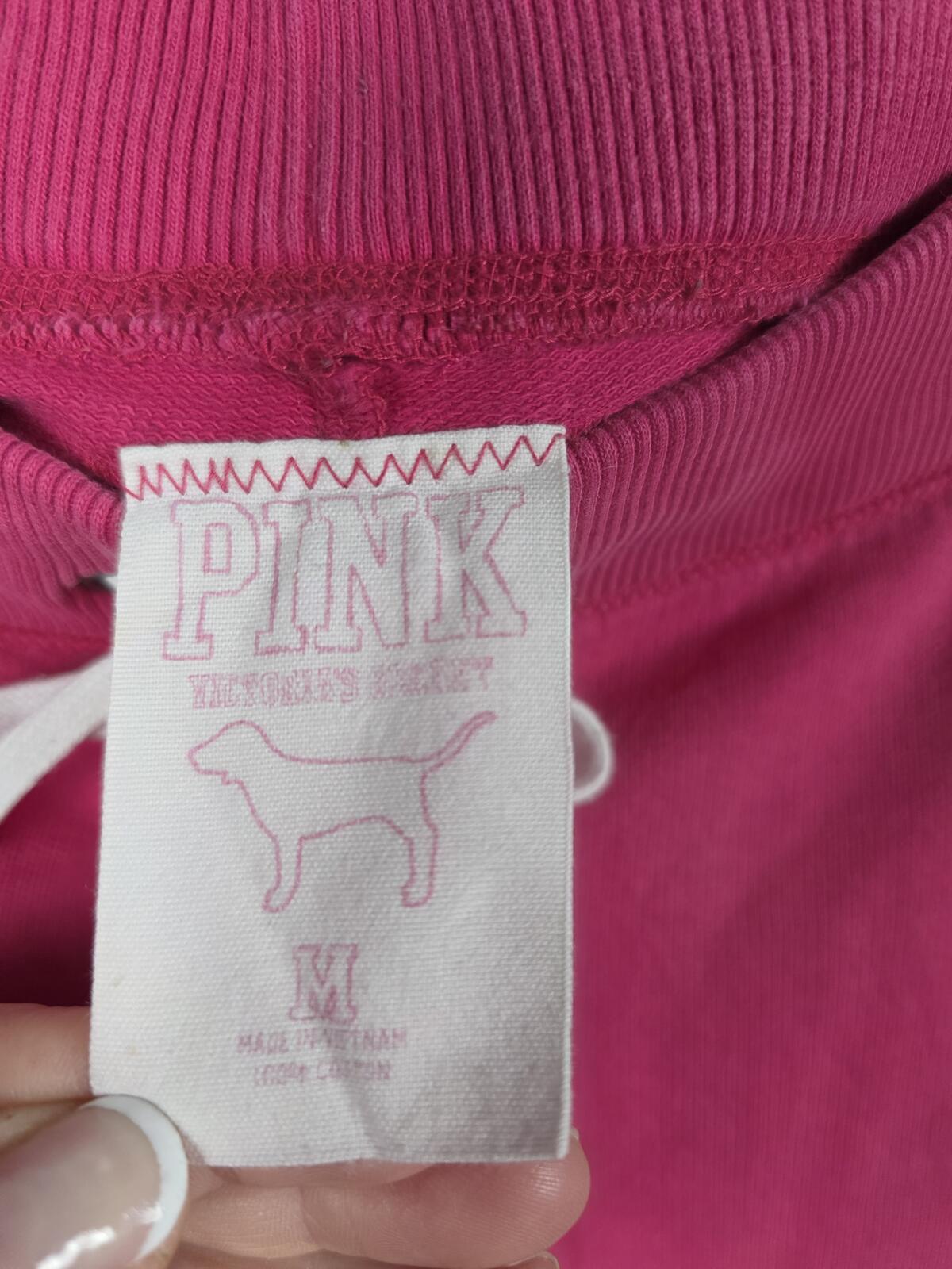 Victorias Secret PINK Vintage Y2k Tapered ZIp Ankle Sweats Sweatpants Joggers M