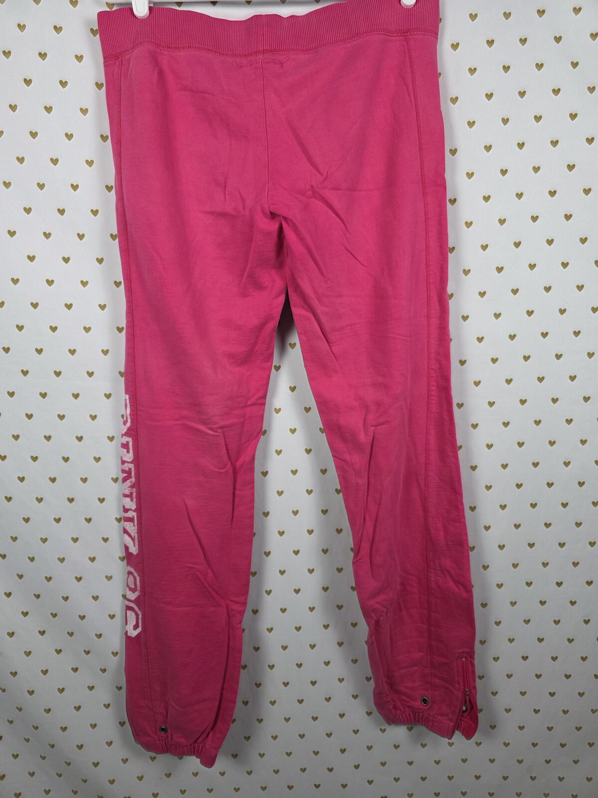 Victorias Secret PINK Vintage Y2k Tapered ZIp Ankle Sweats Sweatpants Joggers M