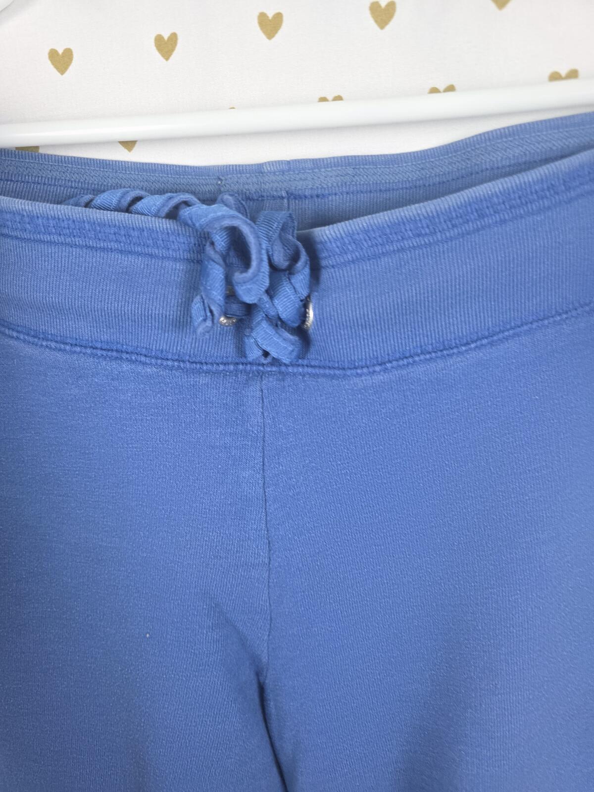Victorias Secret PINK Blue Joggers Tapered Sweats Sweatpants MEDIUM Logo
