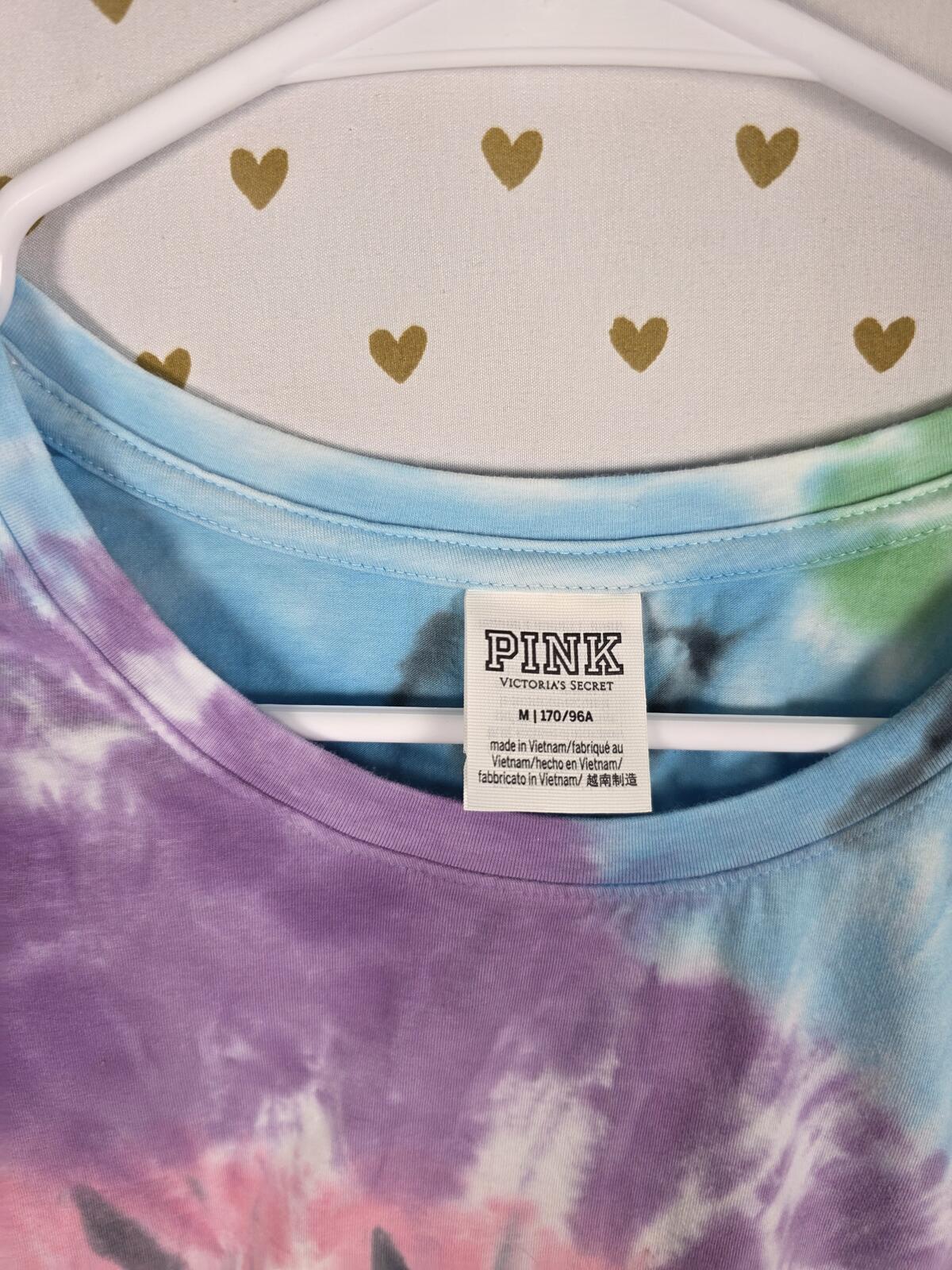 Victorias Secret PINK TYE DYE Cinched Dress Knee Length Adjustible MEDIUM