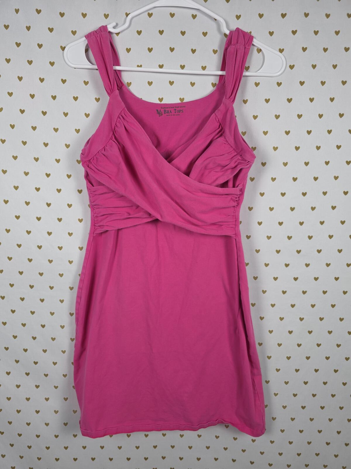 Victorias Secret Vintage BRA TOPS Dress Pink MEDIUM Tank