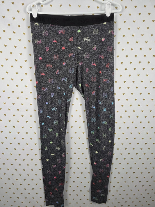 Victorias Secret Rainbow Logo Tapered Sleep Pants Comfy Lounge Pajama PJ SMALL