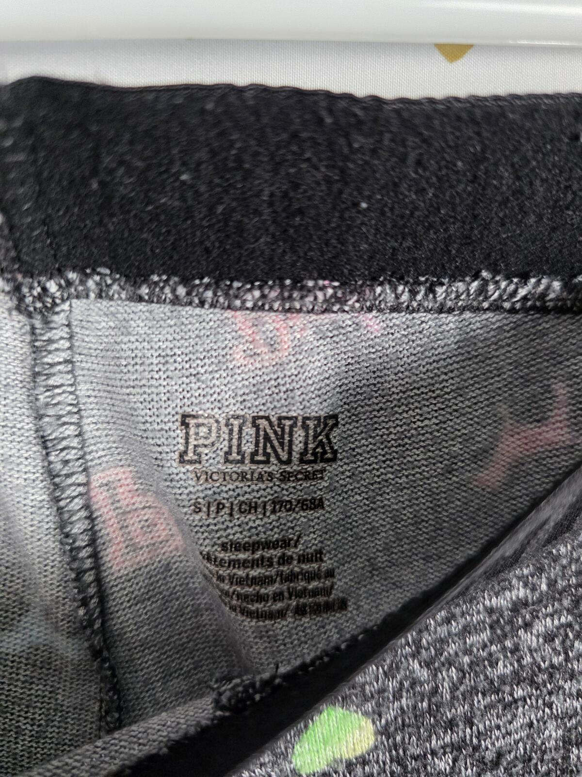 Victorias Secret Rainbow Logo Tapered Sleep Pants Comfy Lounge Pajama PJ SMALL