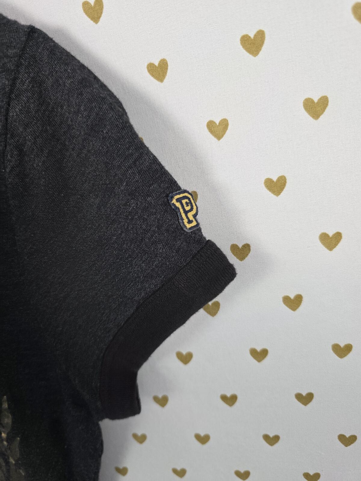 Victorias Secret PINK GLITTER BLING Gold Crest 86 Vintage Y2k Tee shirt MEDIUM