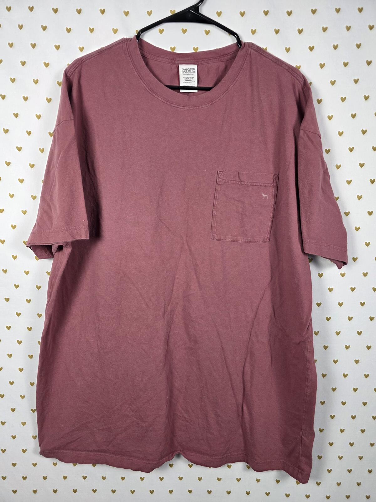 Victorias Secret PINK OVERSIZED Sleep Shirt Tee Pajama Nightgown MEDIUM LARGE