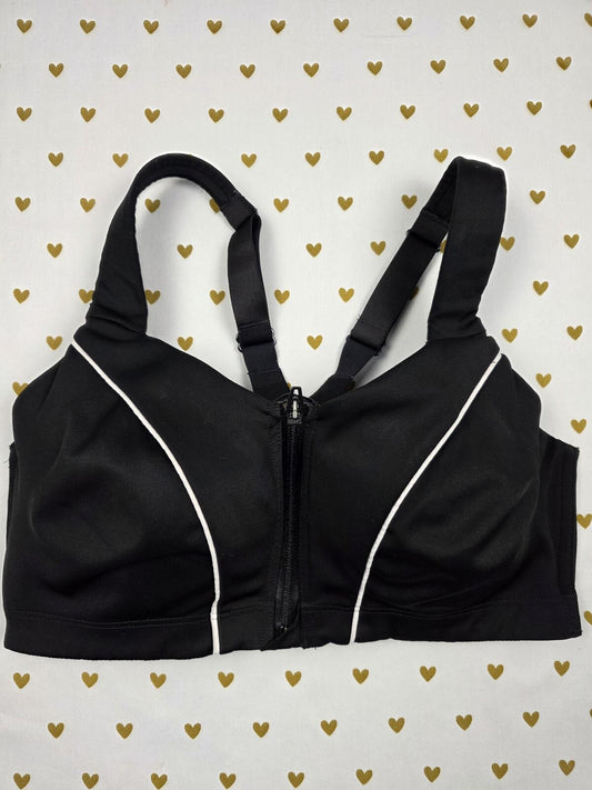Victorias Secret Black KNOCKOUT Front Close Sports Bra Exercise Support 34DD