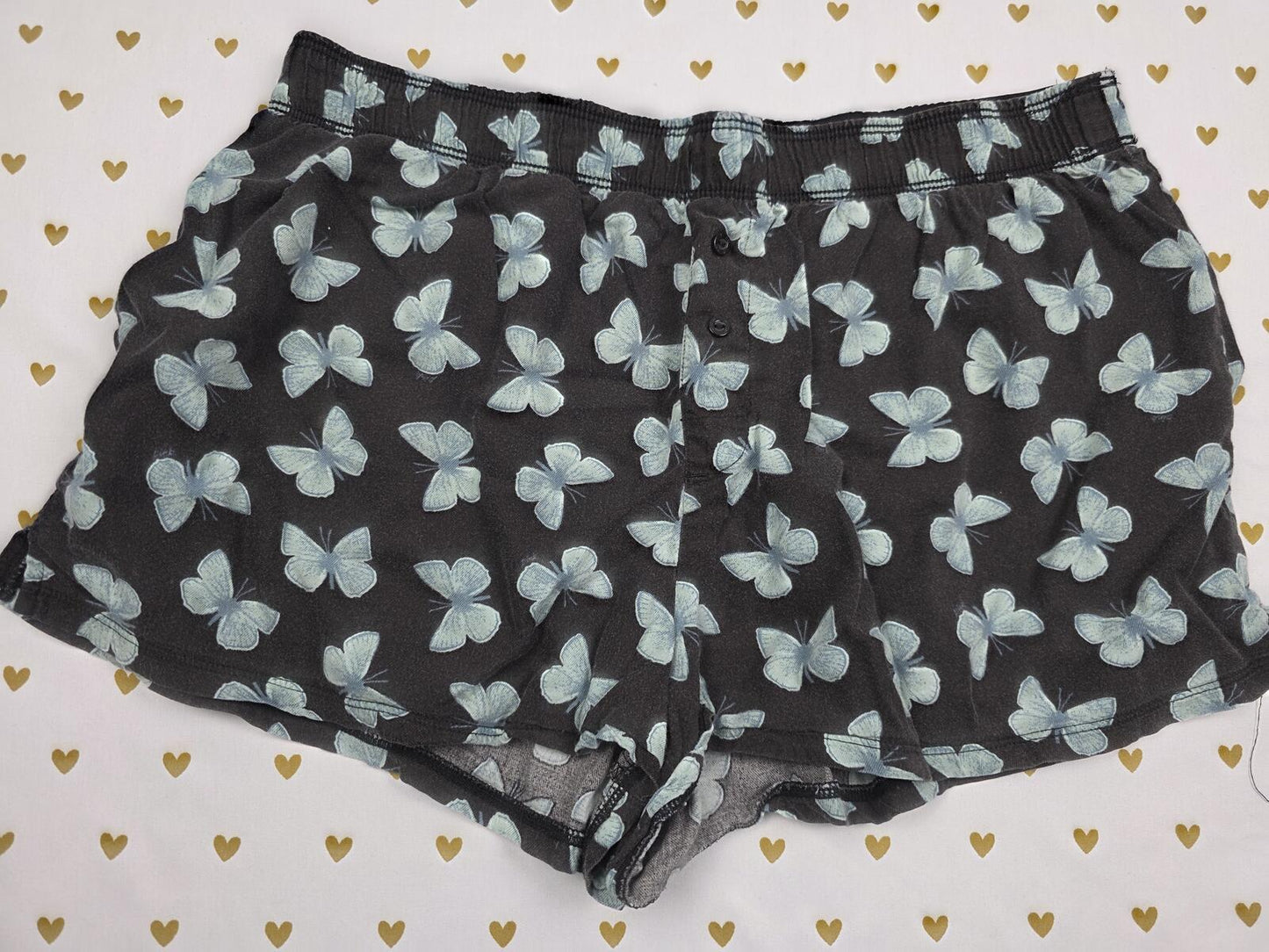 Victorias Secret PINK BUTTERFLIES SMALL Sleep Shorts Boxers Pajama Bottoms