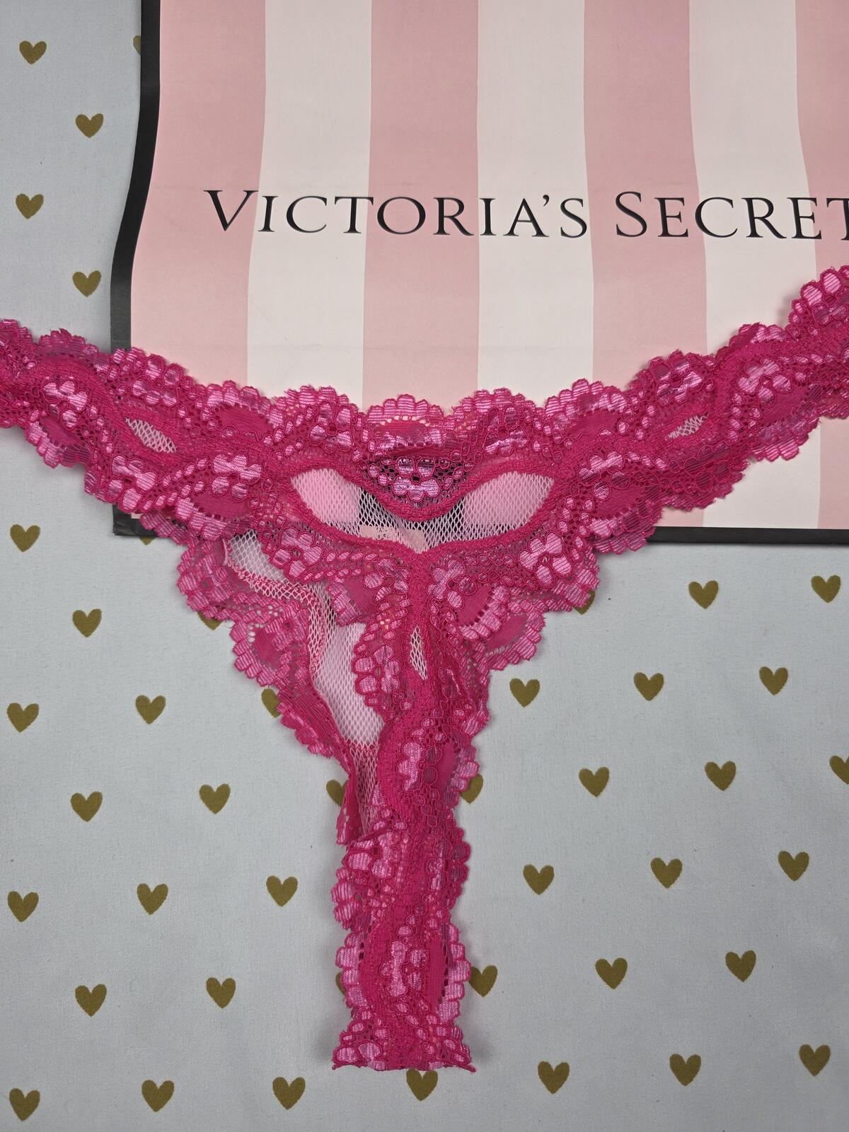 Victorias Secret SEXY LITTLE THINGS Mesh Lace NEW Nwt Low Rise Thong Medium