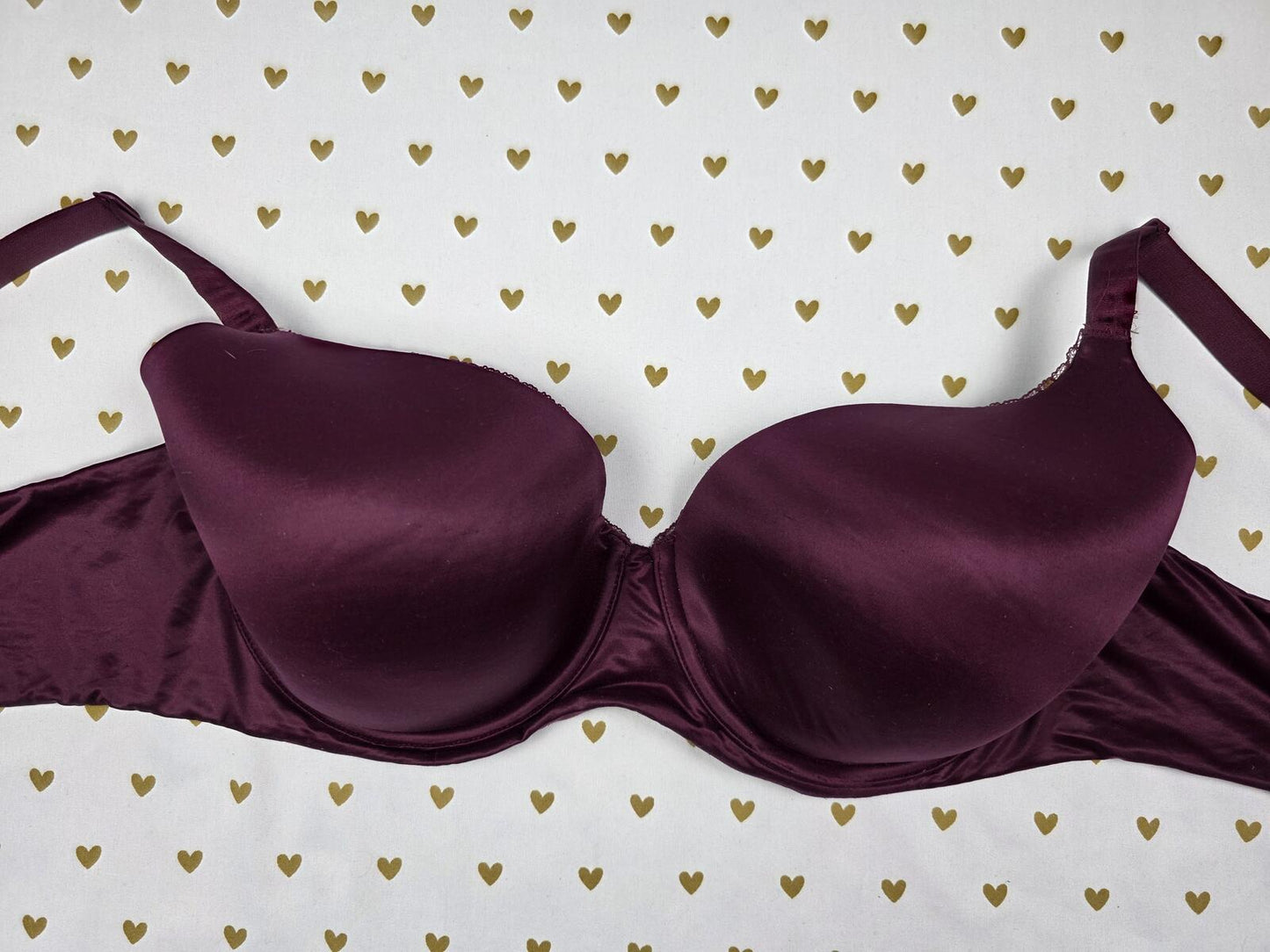 Victoria's Secret Body By Victoria Maroon Lined Demi Balconette Bra 38DDD
