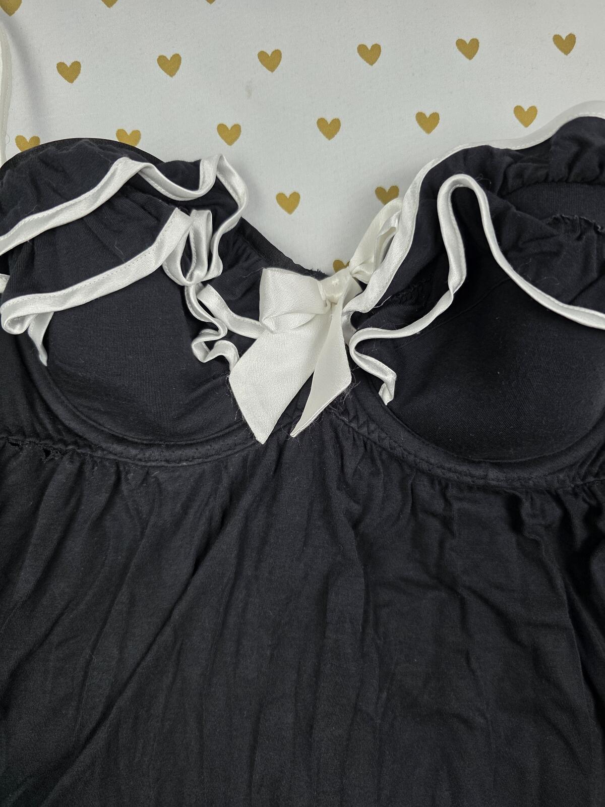 Sexy Little Things SET 2pc shorts Ruffled Babydoll Nightie 36B Medium Lingerie