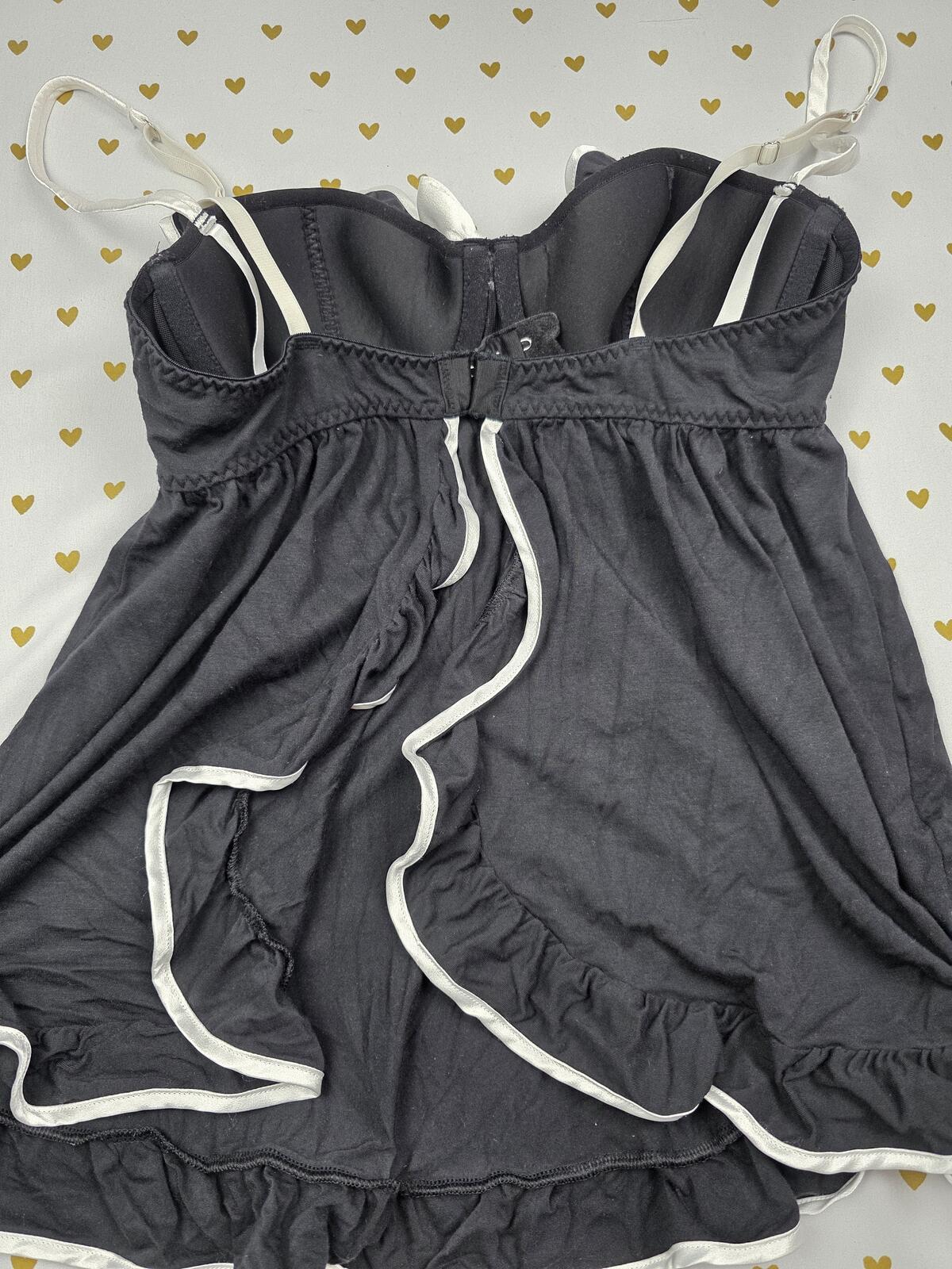 Sexy Little Things SET 2pc shorts Ruffled Babydoll Nightie 36B Medium Lingerie
