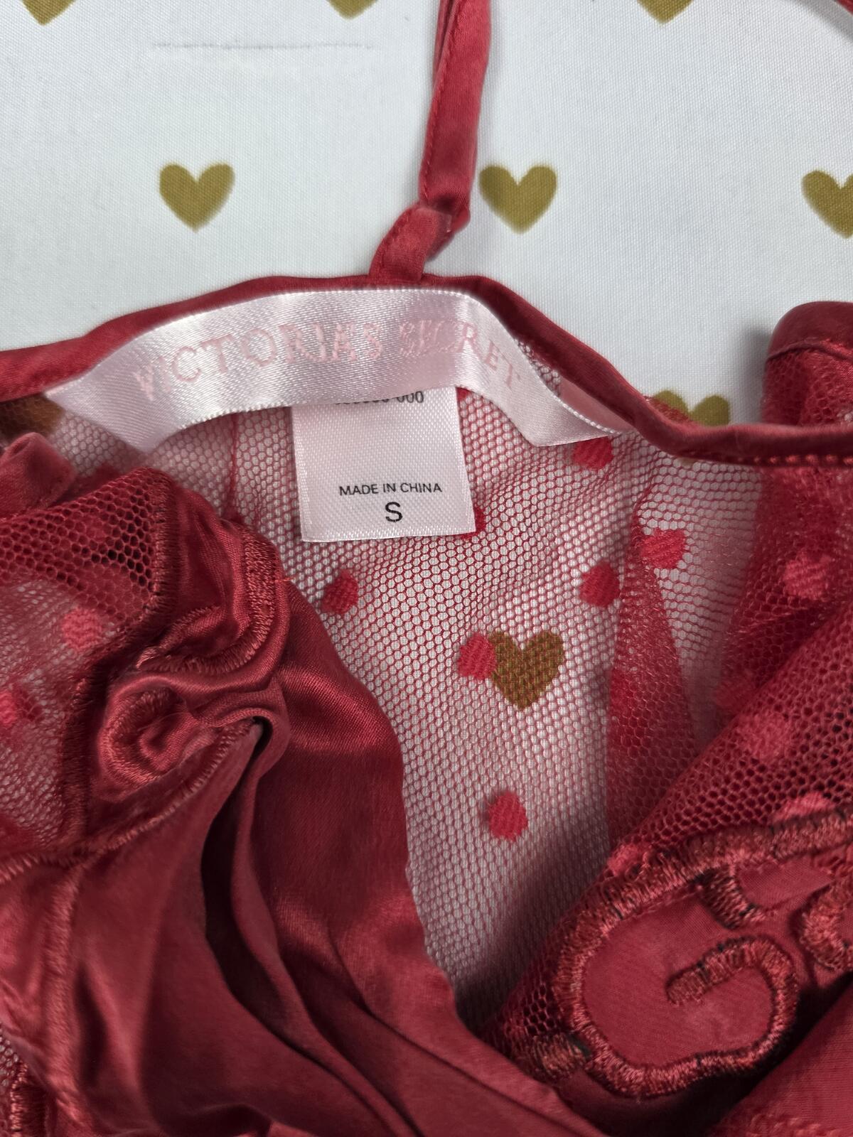 Victorias Secret Vintage Y2k SILK babydoll Polka Dot Small Tie Lingerie '00