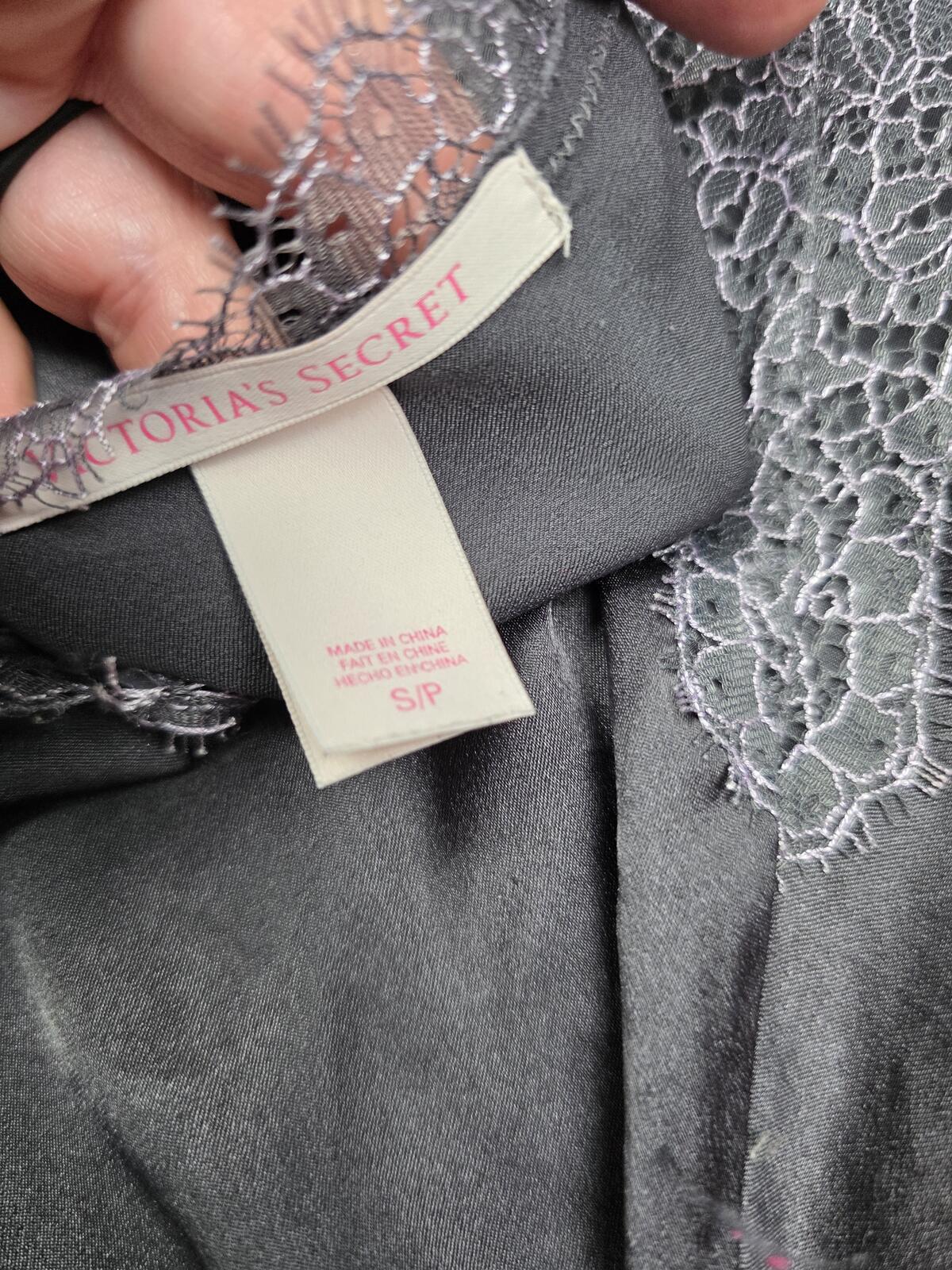 Victorias Secret Sexy satin Lace Nightie Lingerie Slip Dress Halter SMALL